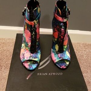Authentic Brian Atwood Multi Color Booties- New
